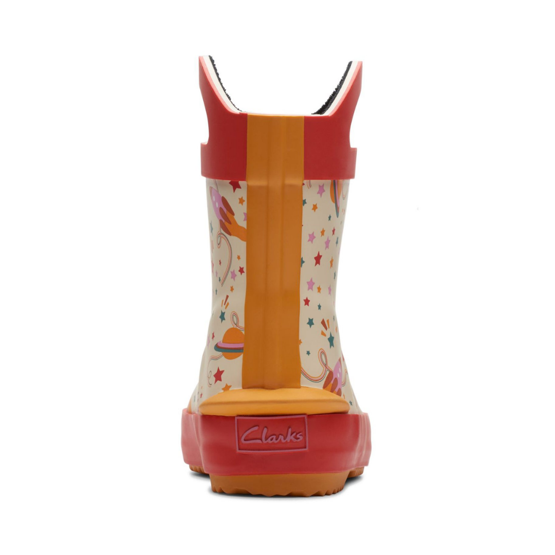 Clarks Tarri Dash Toddler Wellies | Off White Combi