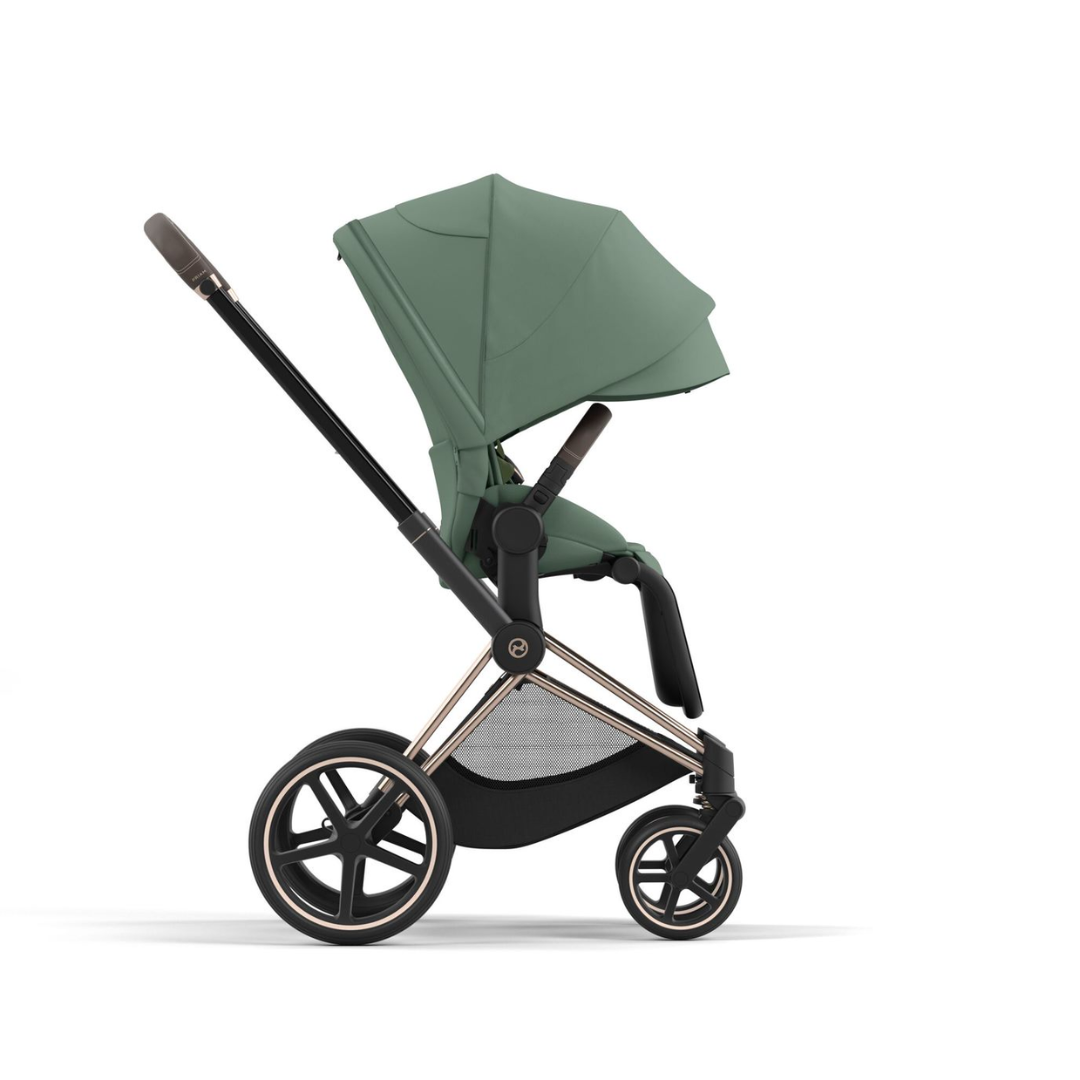 Cybex Priam Pushchair & Lux Carrycot | Leaf Green & Rose Gold