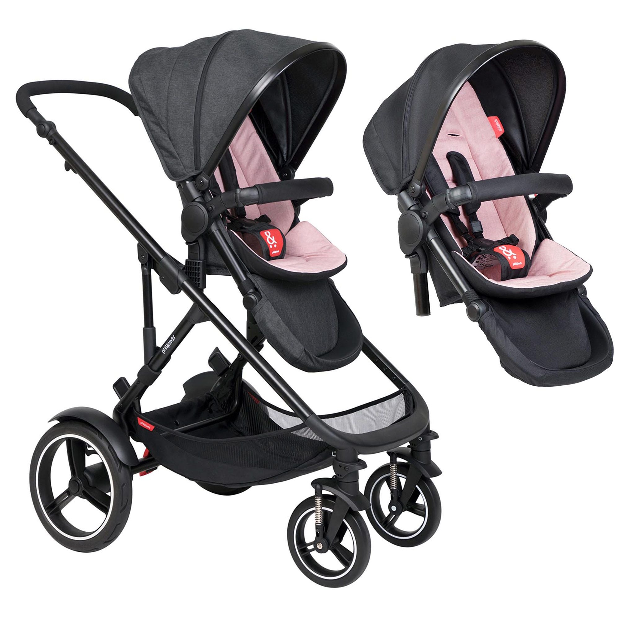 Double pram deals phil and teds