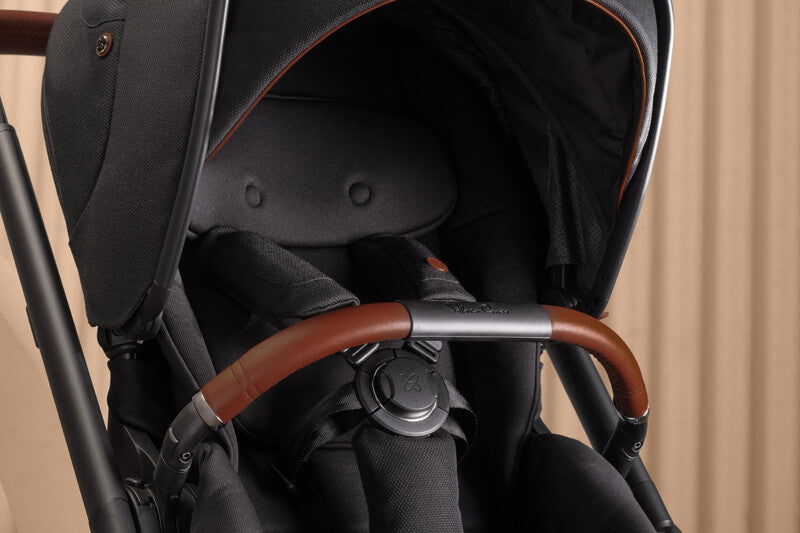 Silver Cross Reef Pushchair, First Bed Carrycot & Cybex Cloud T Travel Bundle - Orbit Black