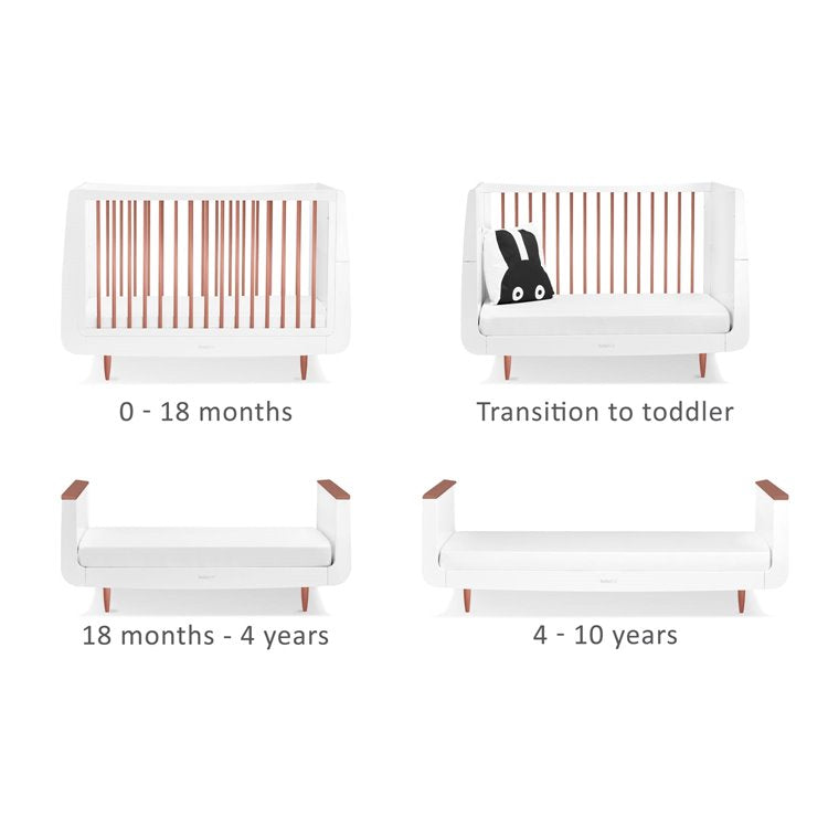 SnuzKot Skandi 2 Piece Nursery Furniture Set | Rose Gold