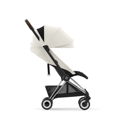 Cybex Coya Platinum Compact Stroller | Off White on Chrome