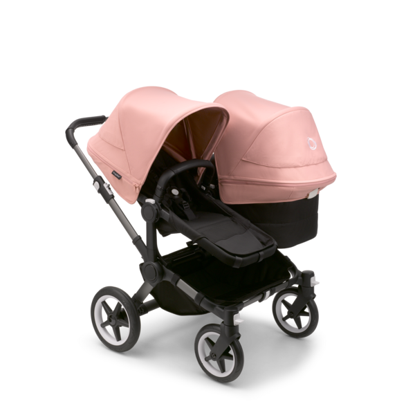 Bugaboo Donkey 5 Duo Pushchair & Carrycot - Graphite / Midnight Black / Morning Pink