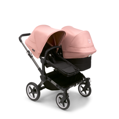 Bugaboo Donkey 5 Duo Pushchair & Carrycot - Graphite / Midnight Black / Morning Pink