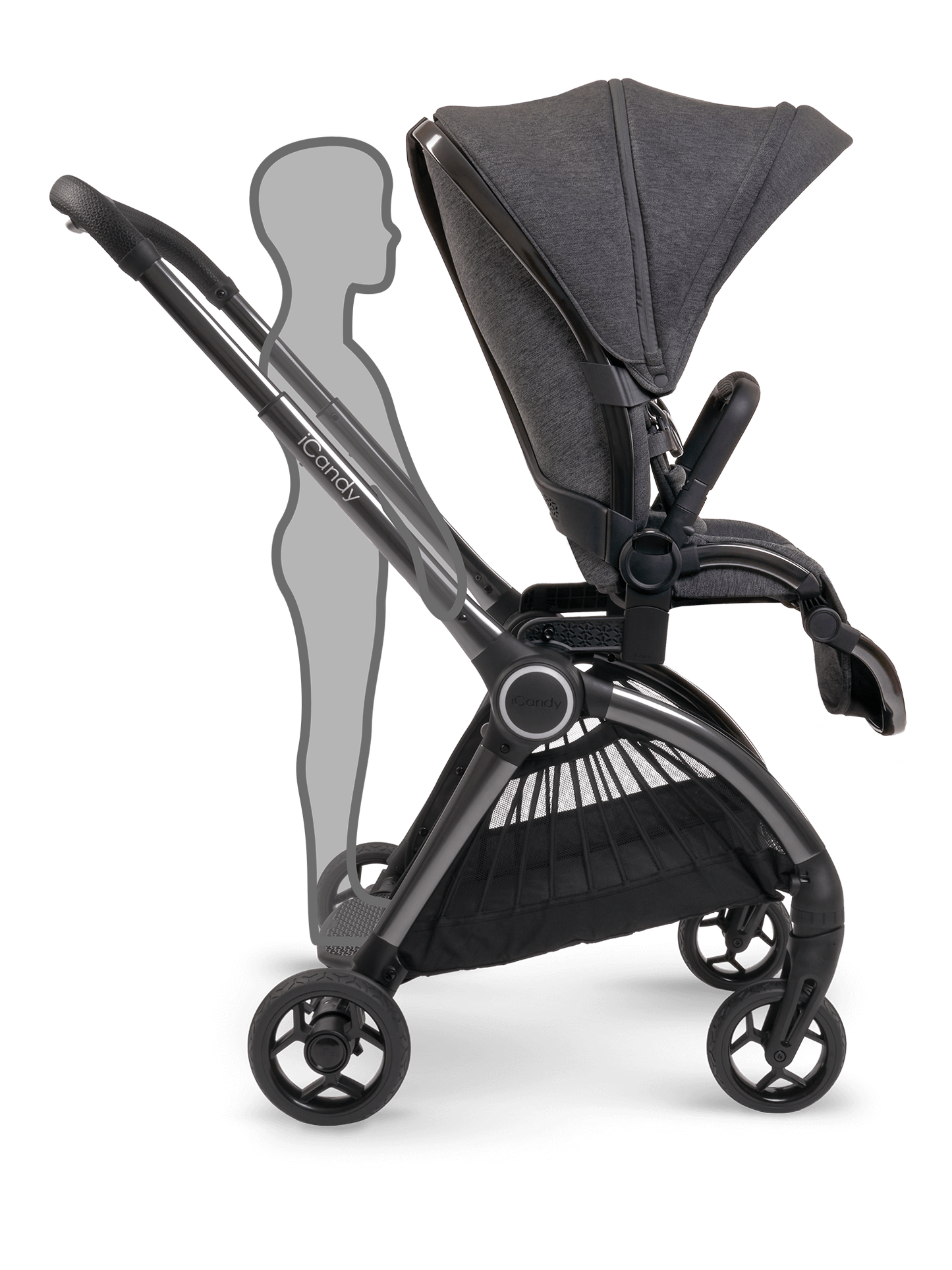 iCandy Core Pushchair & Maxi Cosi Pebble 360 Travel System | Dark Grey