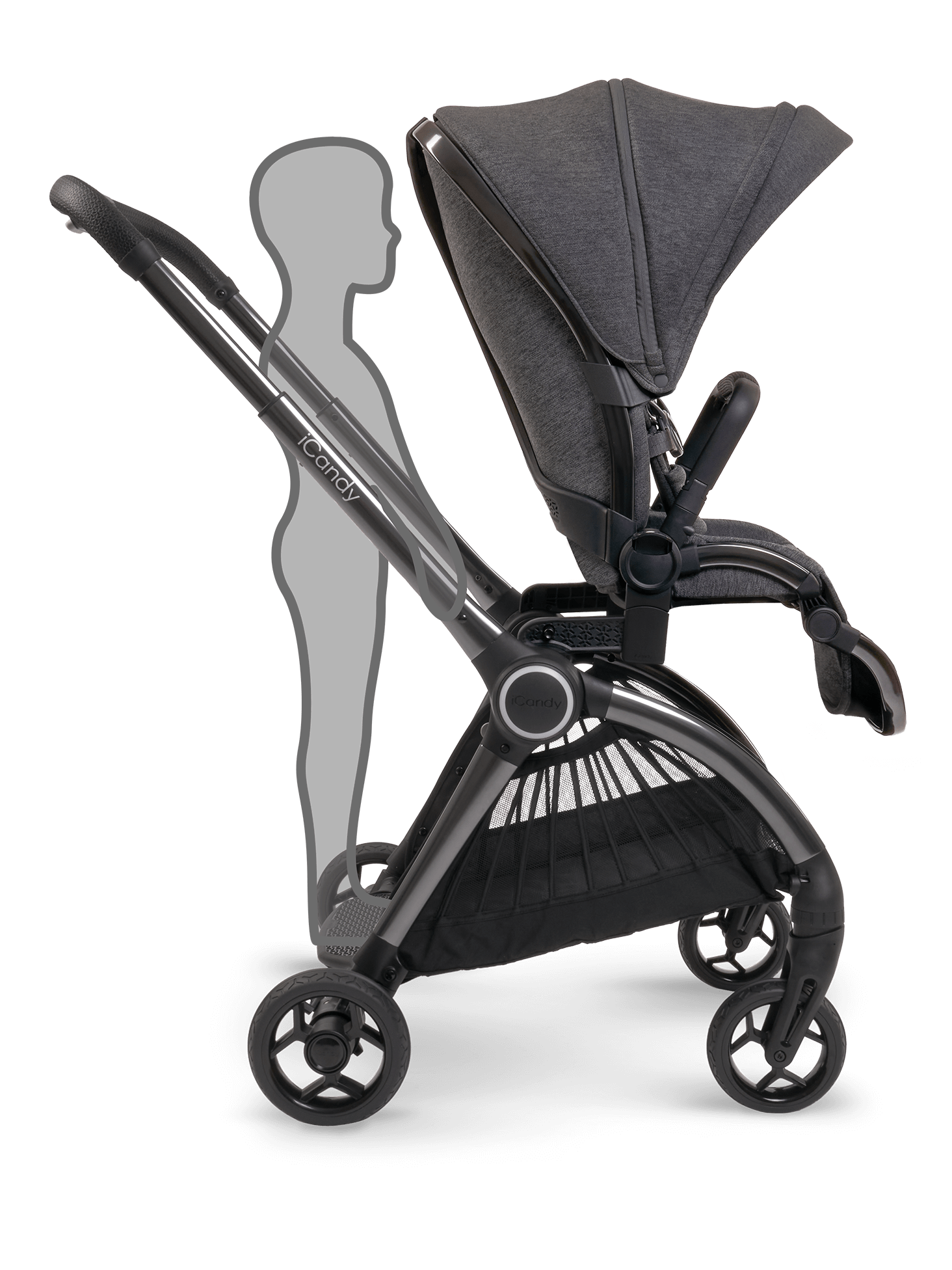 iCandy Core Pushchair & Maxi Cosi Pebble 360 Travel System | Dark Grey