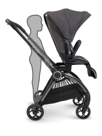 iCandy Core Pushchair & Maxi Cosi Pebble 360 Travel System | Dark Grey