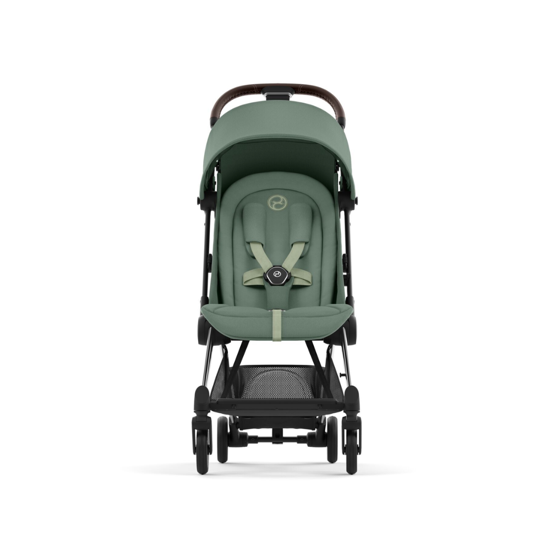 Cybex Coya Platinum Compact Stroller | Leaf Green on Chrome