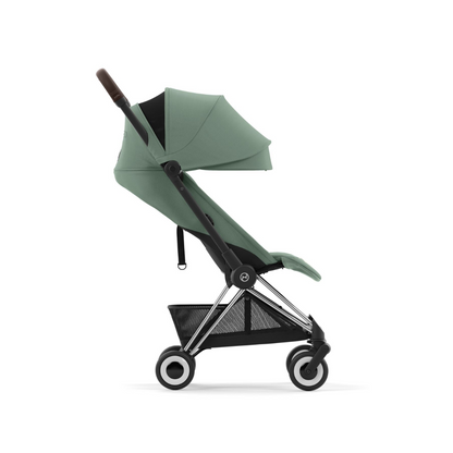 Cybex Coya Platinum Compact Stroller | Leaf Green on Chrome