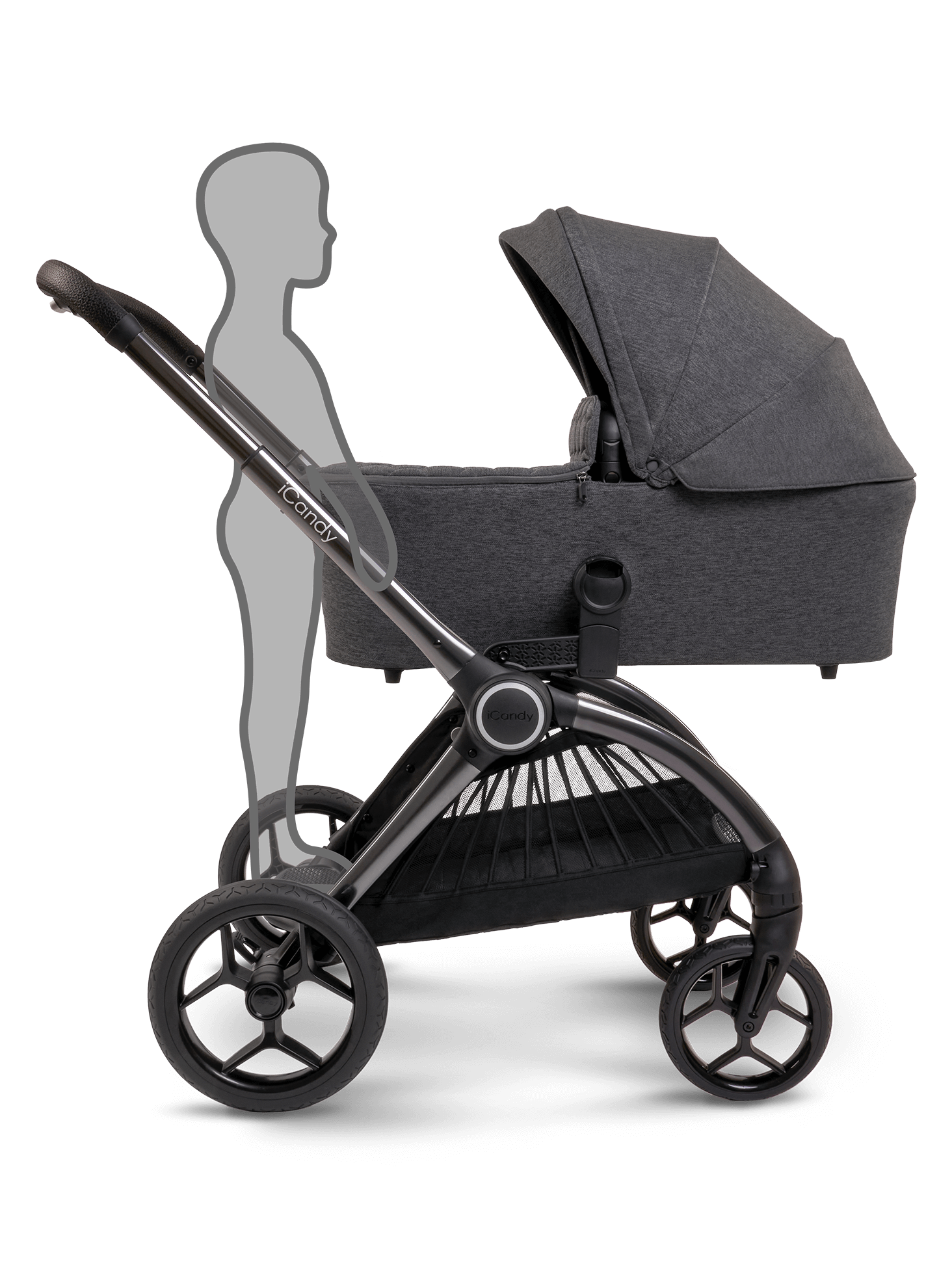 iCandy Core Pushchair & Maxi Cosi Pebble 360 Travel System | Dark Grey