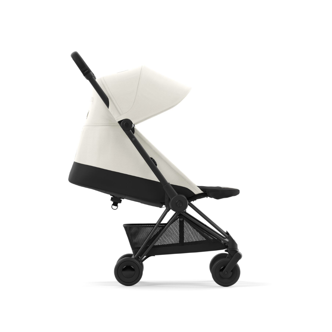 Cybex Coya Platinum Compact Stroller | Off White on Matt Black