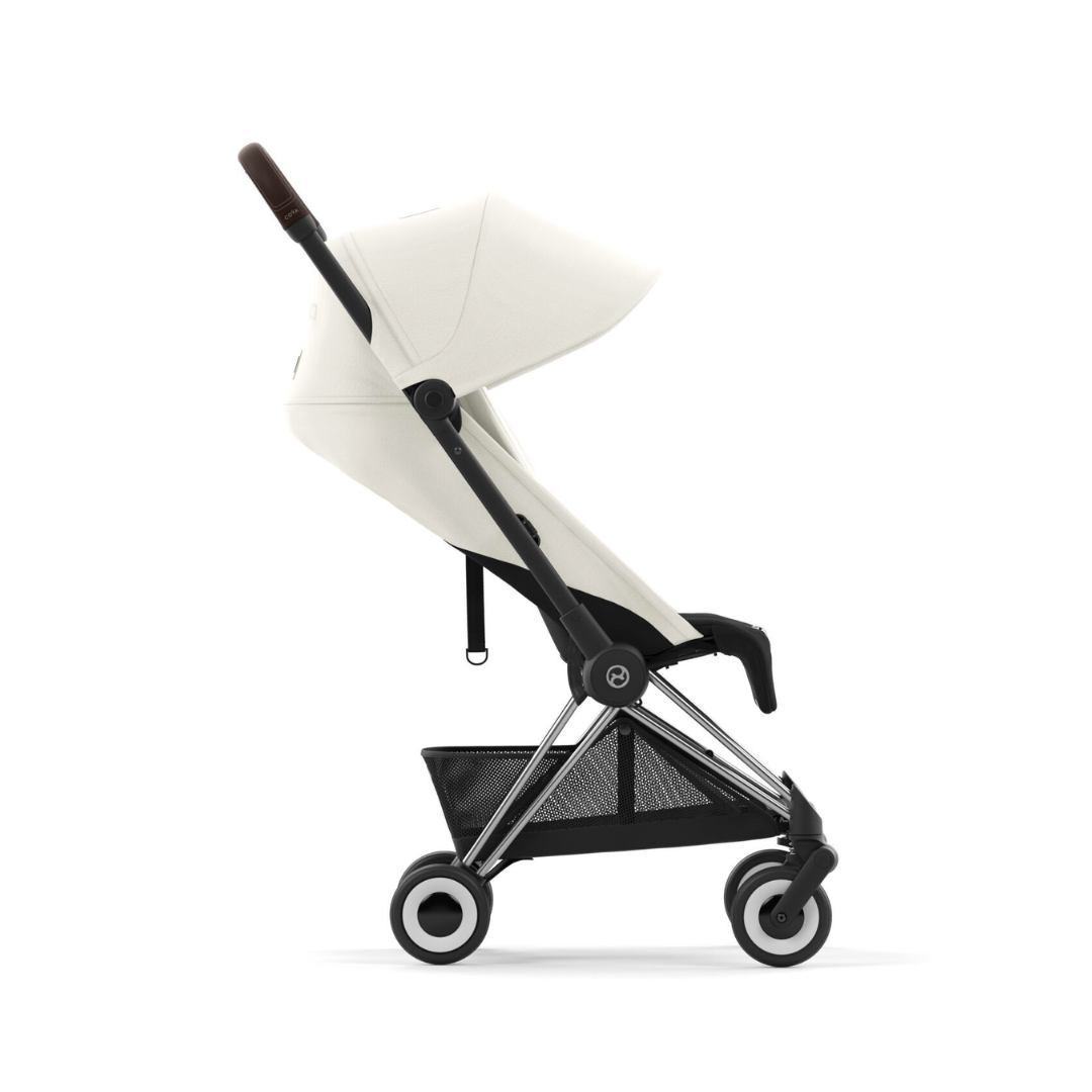 Cybex Coya Platinum Compact Stroller | Off White on Chrome