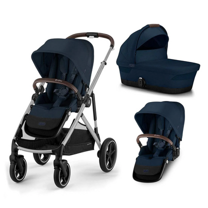 Cybex Gazelle Double Pushchair | Ocean Blue/Silver | 2023