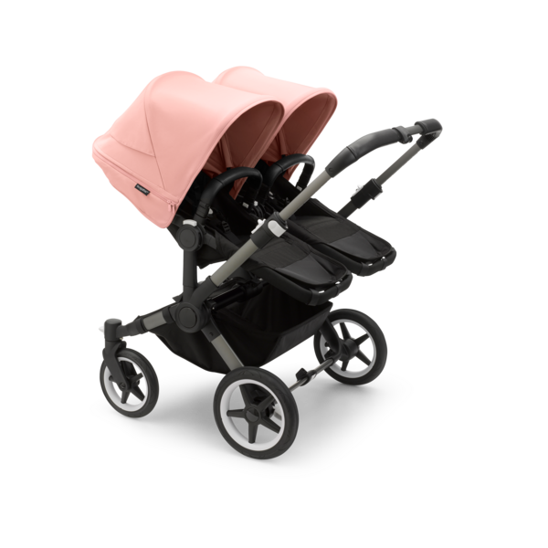 Bugaboo Donkey 5 Duo Pushchair & Carrycot - Graphite / Midnight Black / Morning Pink