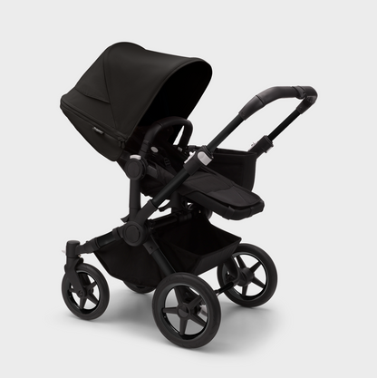 Bugaboo Donkey 5 Twin Pushchair & Maxi-Cosi Cabriofix i-Size Travel System - Black / Midnight Black