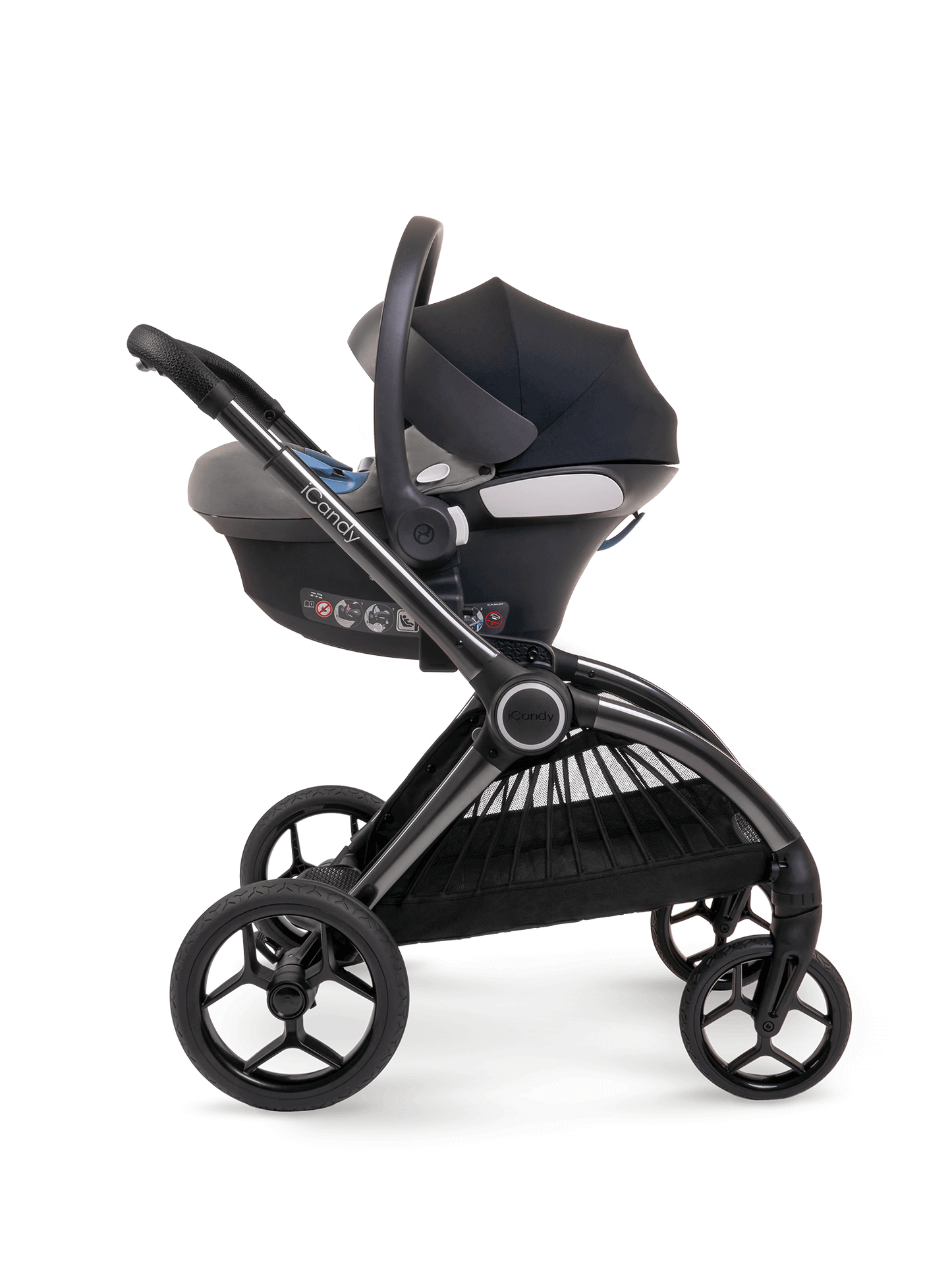 iCandy Core Pushchair & Maxi Cosi Pebble 360 Travel System | Dark Grey