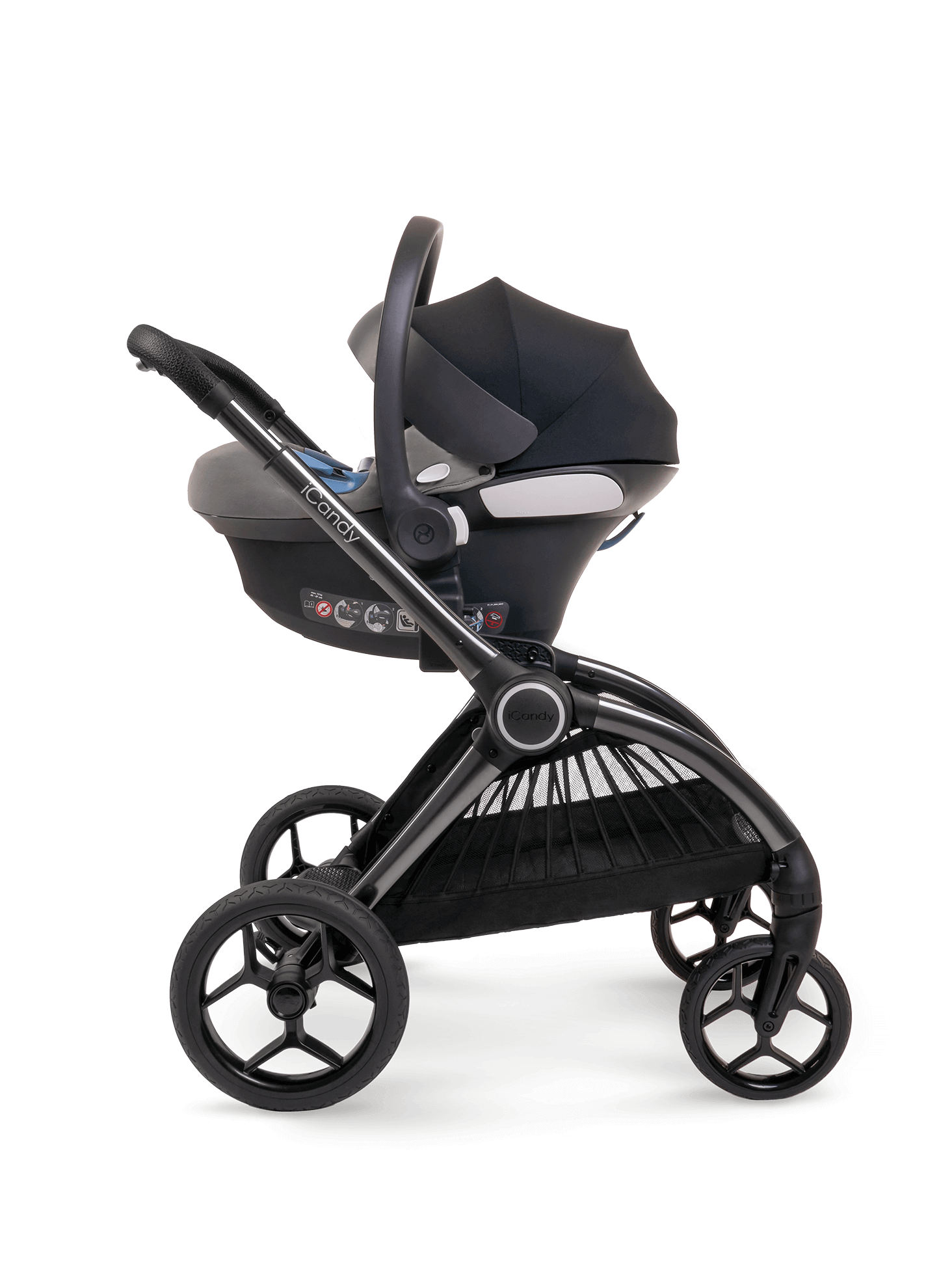 iCandy Core Pushchair & Maxi Cosi Pebble 360 Travel System | Dark Grey