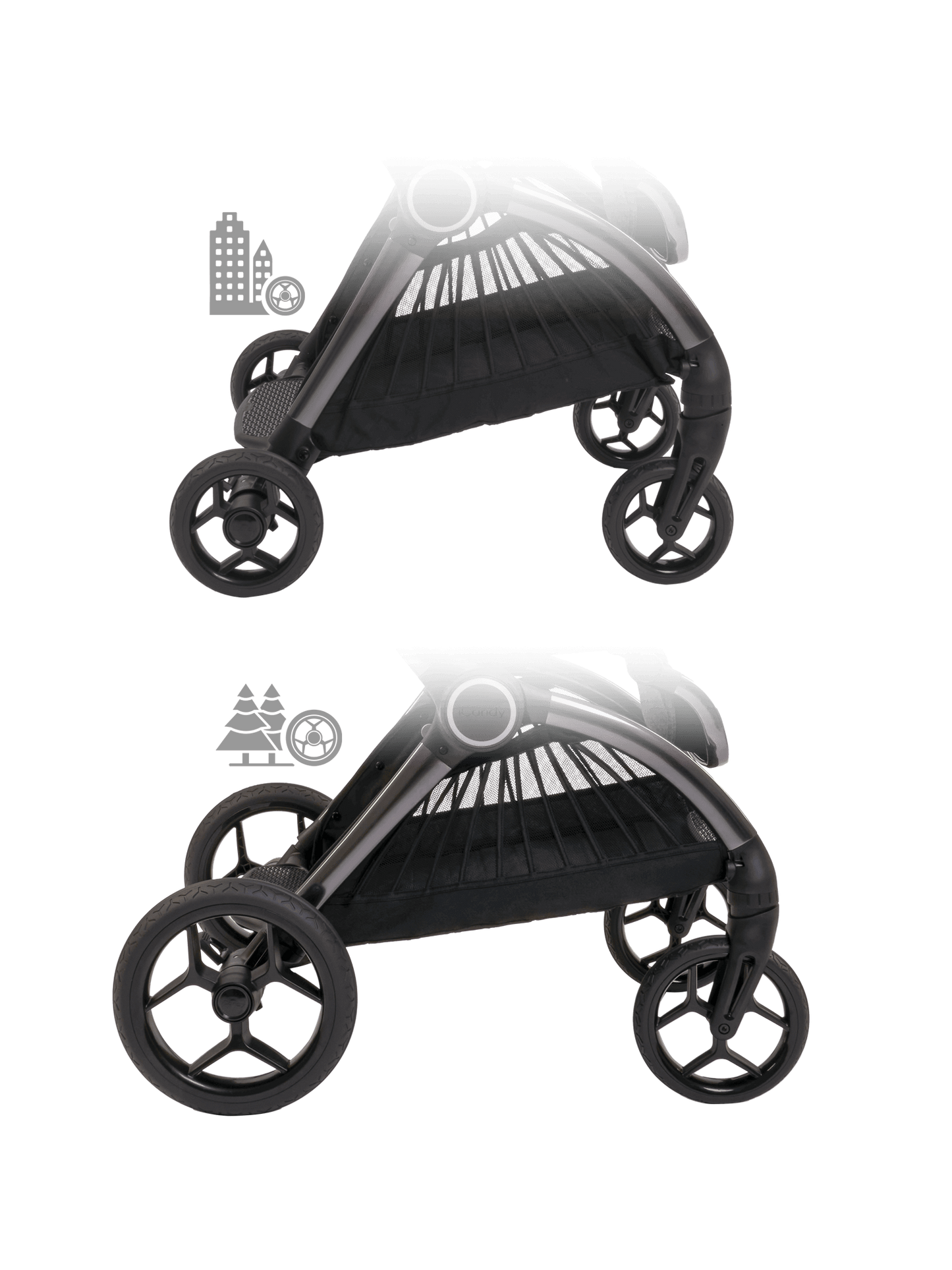 iCandy Core Pushchair & Maxi Cosi Pebble 360 Travel System | Dark Grey