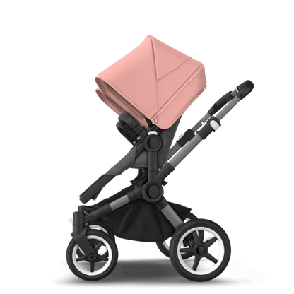 Bugaboo Donkey 5 Twin Pushchair & Carrycot - Graphite / Grey Melange / Morning Pink