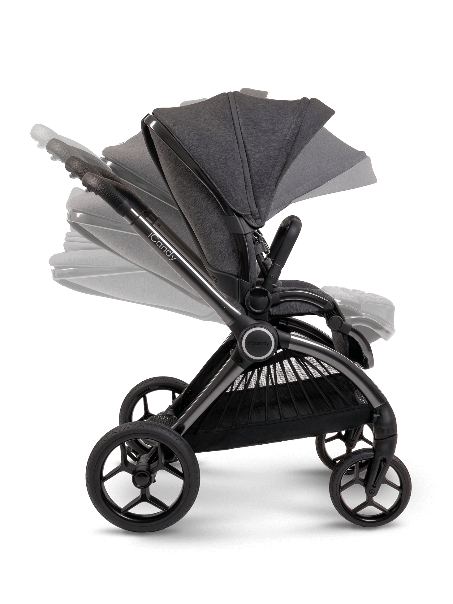 iCandy Core Pushchair & Maxi Cosi Pebble 360 Travel System | Dark Grey