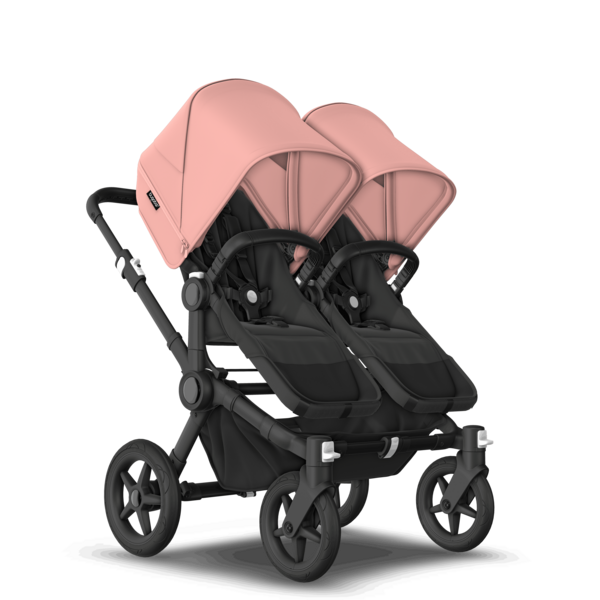 Bugaboo Donkey 5 Duo Pushchair & Carrycot - Black / Midnight Black / Morning Pink