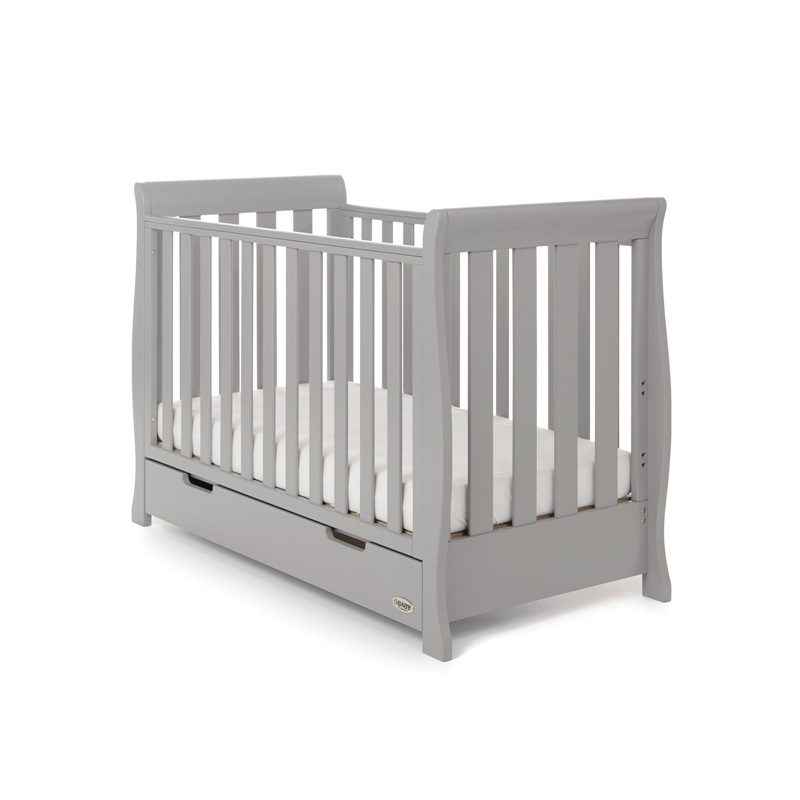 Obaby Stamford Mini Cot Bed - Warm Grey