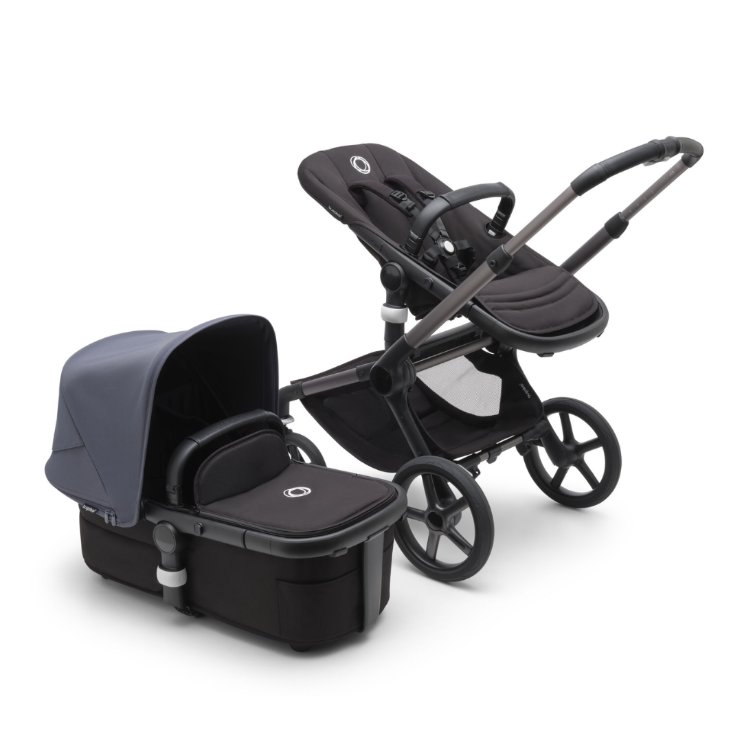 Bugaboo Fox 5 Pushchair & Carrycot - Graphite/Midnight Black/Stormy Blue