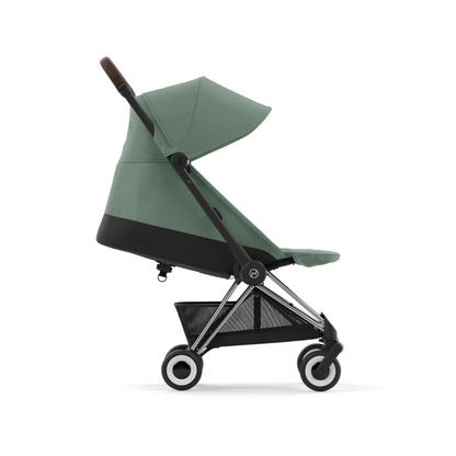 Cybex Coya Platinum Compact Stroller | Leaf Green on Chrome