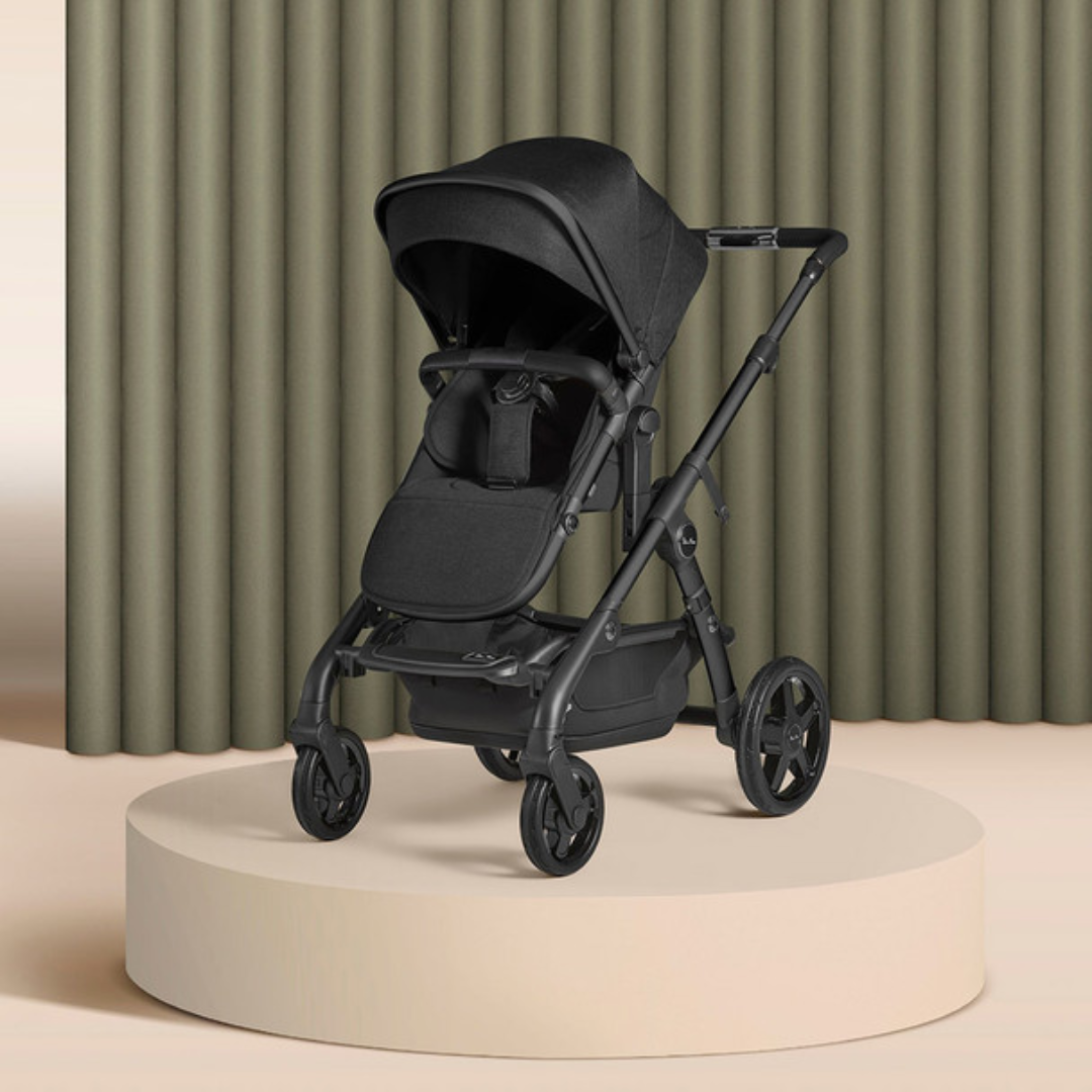 Silver Cross Wave Pushchair & Carrycot - Onyx Black (FREE Carrycot Stand)