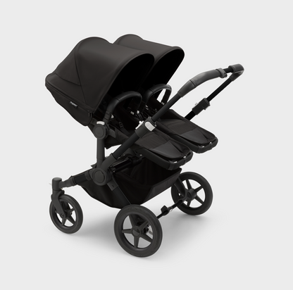 Bugaboo Donkey 5 Twin Pushchair & Maxi-Cosi Cabriofix i-Size Travel System - Black / Midnight Black