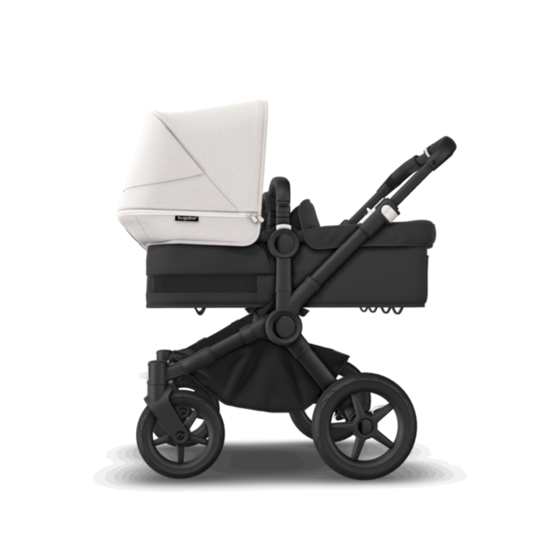 Bugaboo Donkey 5 Twin Pushchair & Carrycot - Black / Midnight Black / Misty White