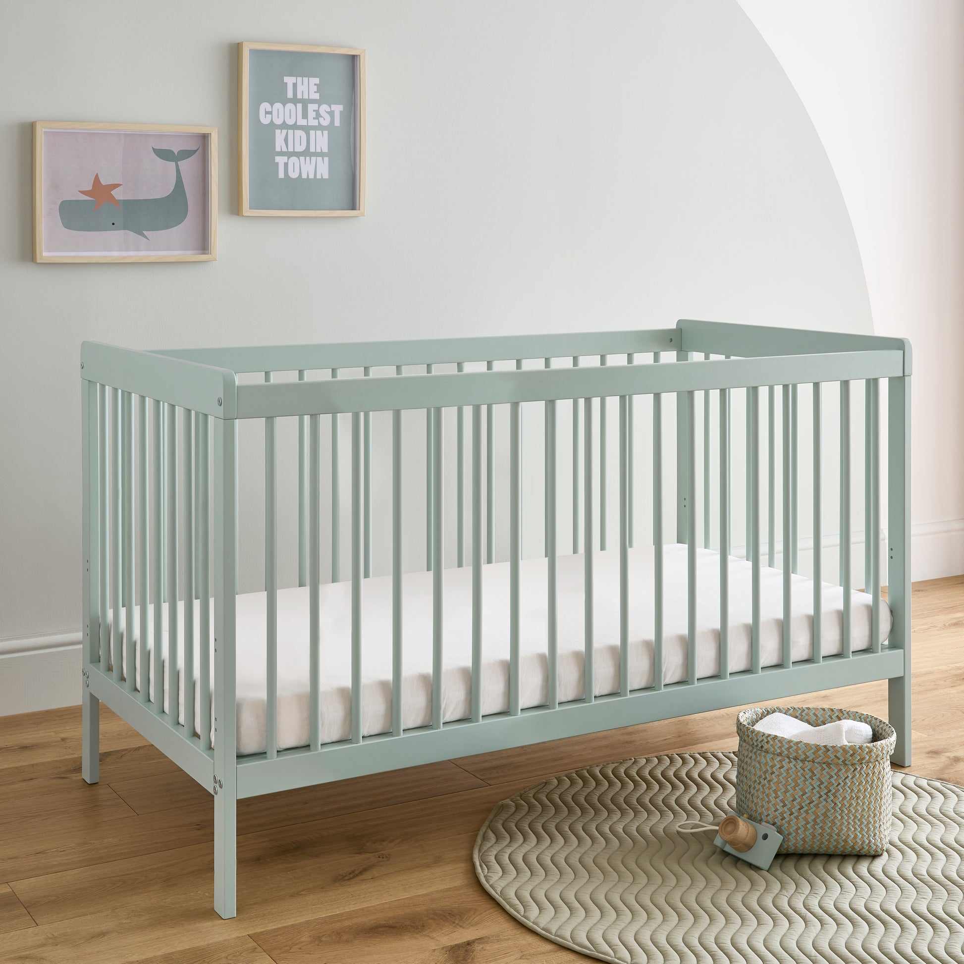 CuddleCo Nola Cot bed | Sage Green