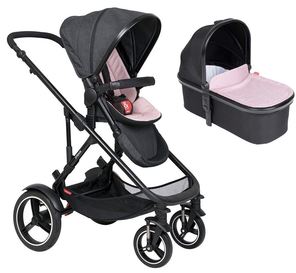 Phil & Teds Voyager V6 Pushchair | Carrycot | Bundle |Pink