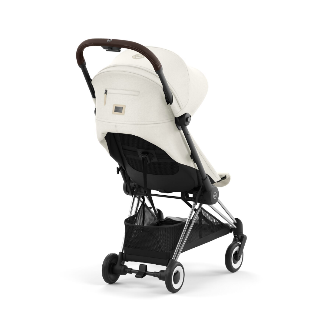 Cybex Coya Platinum Compact Stroller | Off White on Chrome