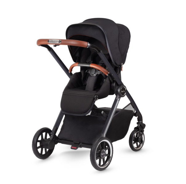 Silver Cross Reef Pushchair, First Bed Carrycot & Cybex Cloud T Travel Bundle - Orbit Black