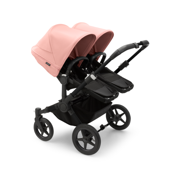 Bugaboo Donkey 5 Duo Pushchair & Carrycot - Black / Midnight Black / Morning Pink