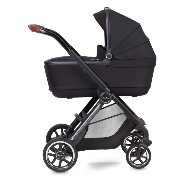 Silver Cross Reef Pushchair, First Bed Carrycot & Cybex Cloud T Travel Bundle - Orbit Black