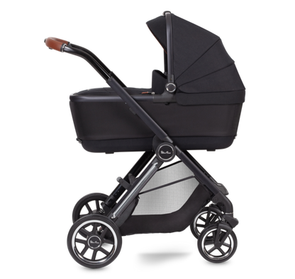 Silver Cross Reef Pushchair, First Bed Carrycot & Cybex Cloud T Travel Bundle - Orbit Black