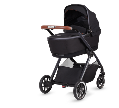 Silver Cross Reef Pushchair, First Bed Carrycot & Cybex Cloud T Travel Bundle - Orbit Black