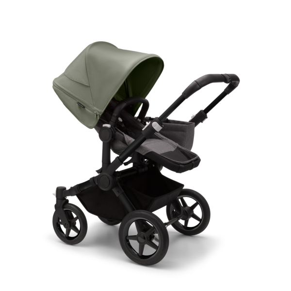 Bugaboo Donkey 5 Twin Pushchair & Carrycot | Black / Grey Melange / Forest Green | Direct4baby