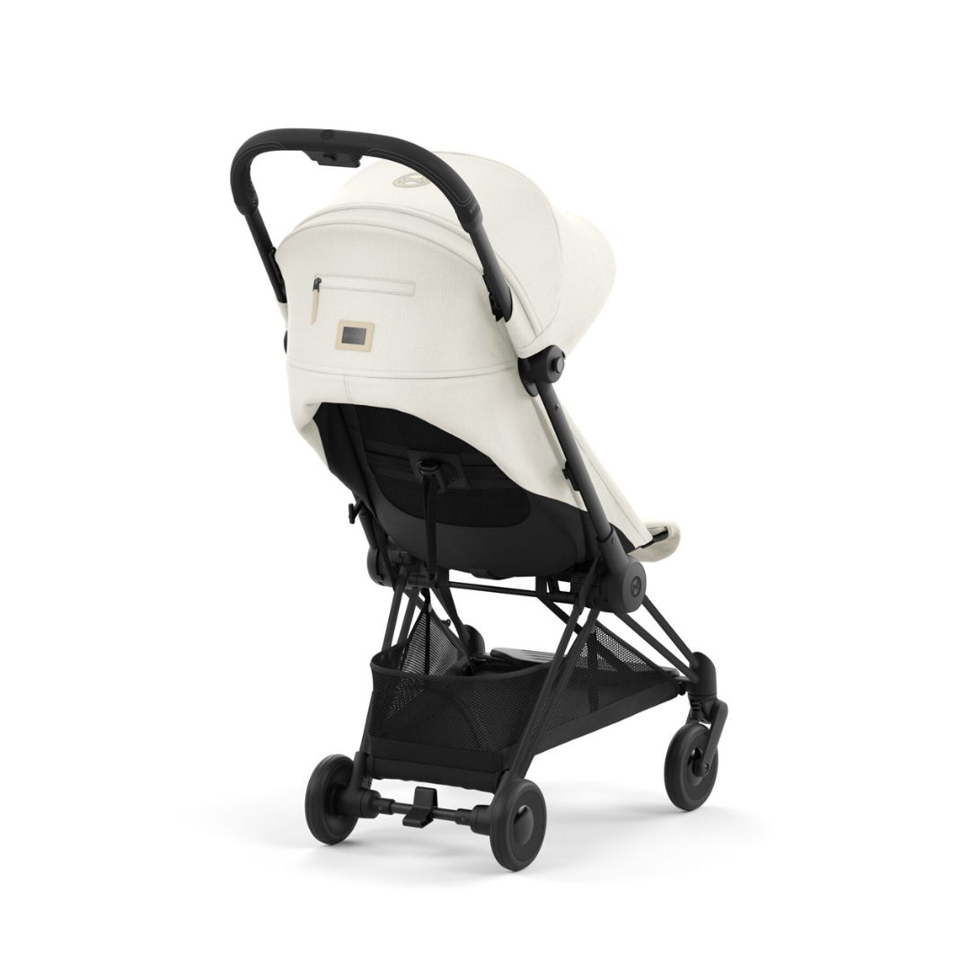 Cybex Coya Platinum Compact Stroller | Off White on Matt Black