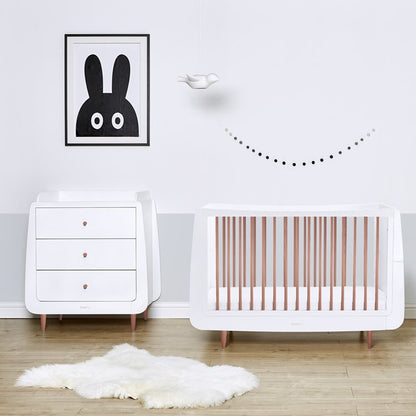 SnuzKot Skandi 2 Piece Nursery Furniture Set | Rose Gold