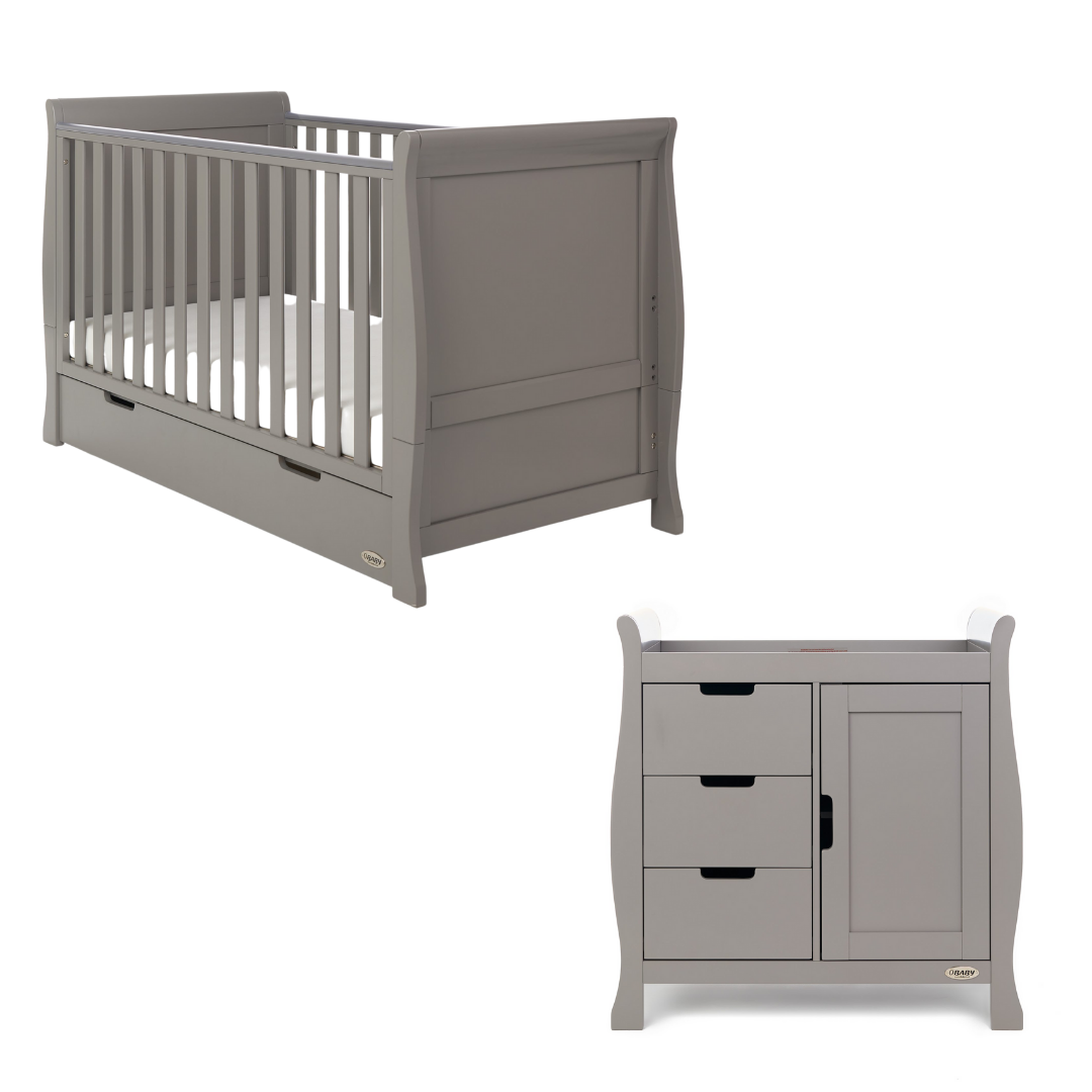 Obaby Stamford Classic 2 Piece Room Set- Taupe Grey