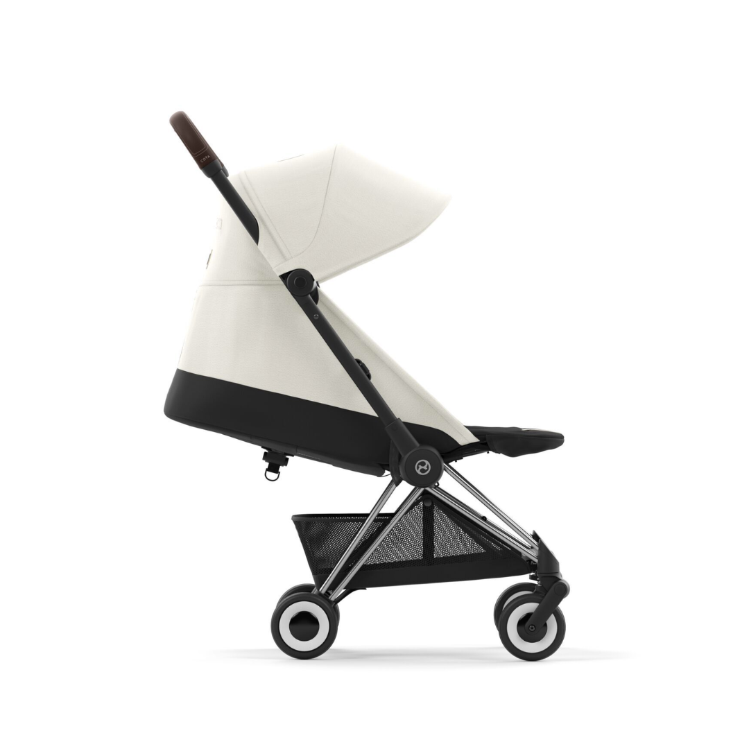 Cybex Coya Platinum Compact Stroller | Off White on Chrome