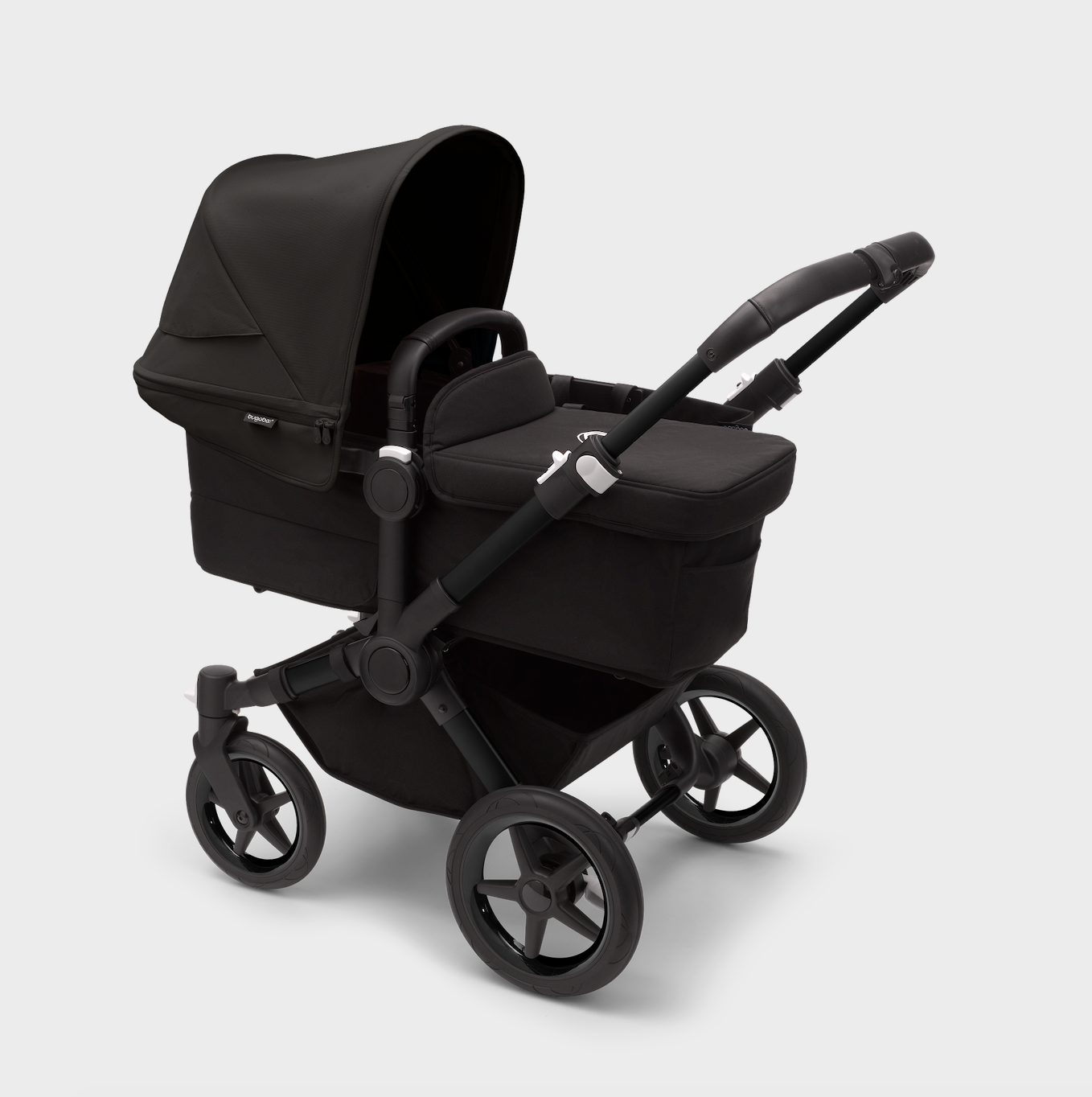 Bugaboo Donkey 5 Twin Pushchair & Maxi-Cosi Cabriofix i-Size Travel System - Black / Midnight Black