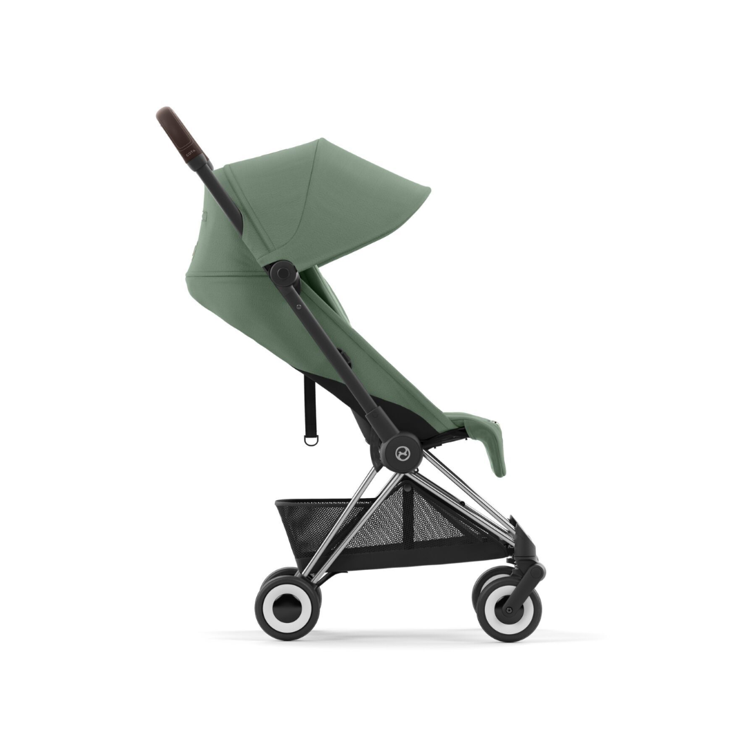 Cybex Coya Platinum Compact Stroller | Leaf Green on Chrome